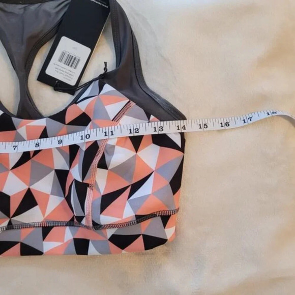 Karma Printed Steffi Bra - Geo Tri-Metric Coral - Size Small - Picture 7 of 7